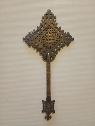 Cruz Procesional Copta de Bronce Artesacro