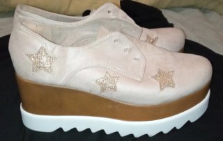 Zapatos con Plataforma y Estampado de Estrellas