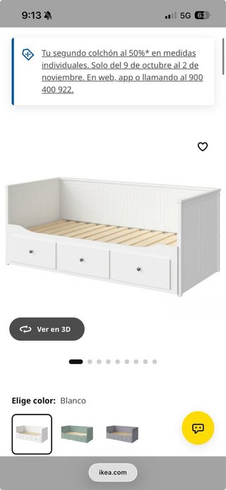 Diván IKEA Blanco con Cajones