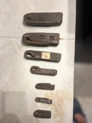 Juego de 7 Pesas Castellanas Antiguas