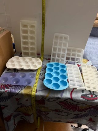 Set di 7 cubi porta ghiaccio in plastica