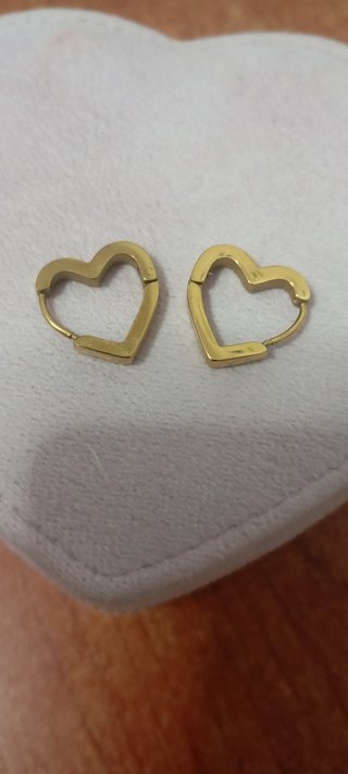 Pendientes de Aro con Forma de Corazón