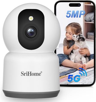 SRIHOME Cámara 5MP WiFi  2.4-5GHz PTZ Interior
