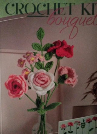 Kit para hacer ramos de flores a crochet