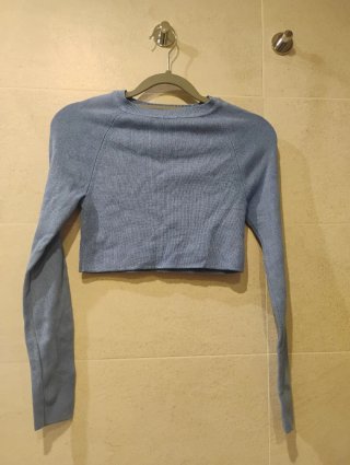 Jersey punto fino Pull&Bear azul T. S
