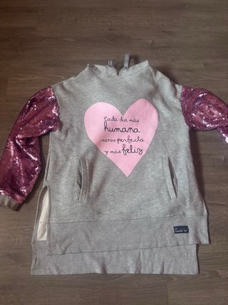 Sudadera Anabel Lee Gris con Lentejuelas