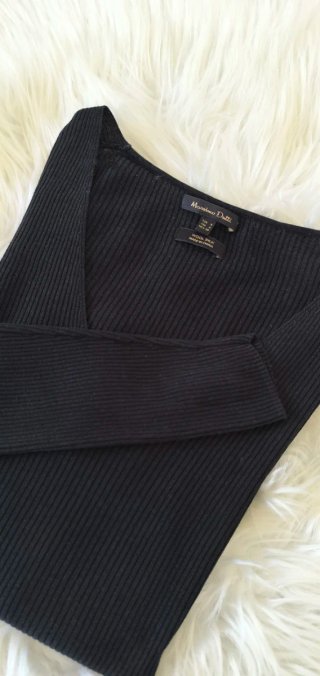 Jersey Massimo Dutti Lana y Seda Negro