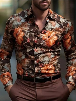 Camisa Vintage Estampado Floral