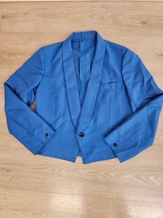 Blazer Corto Vintage Azul