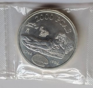 Moneda de Plata. España 1996. (Sin abrir).
