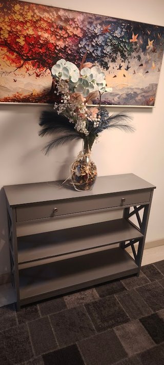 Mueble de entrada gris