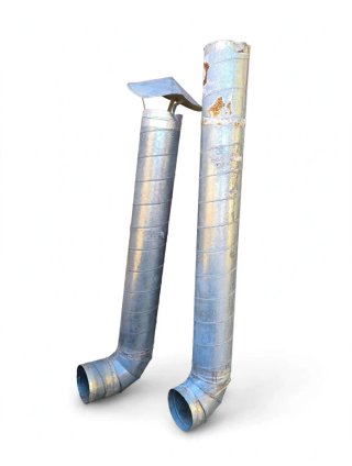 2 Tubos para chimenea metálicos