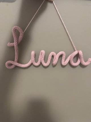 Nombre decorativo tejido Luna
