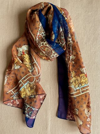 Pañuelo Mujer Estampado Osos Tienda Local