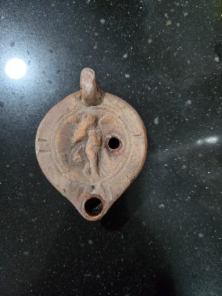 Réplica Lámpara Lucerna Romana de Terracota año 70