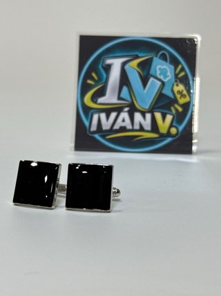 Gemelos para Camisa Negros y Plateados