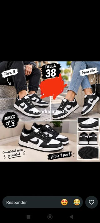 Zapatillas Nike Blancas y Negras Talla 38