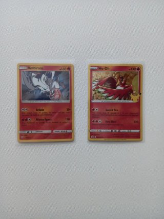 Cartas Pokémon Reshiram y Ho-Oh