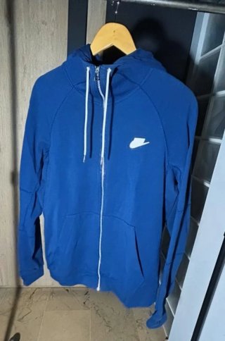 Sudadera Nike Azul con Cremallera Talla L