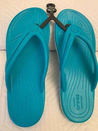 Chanclas Crocs Crocband Flip Turquesa