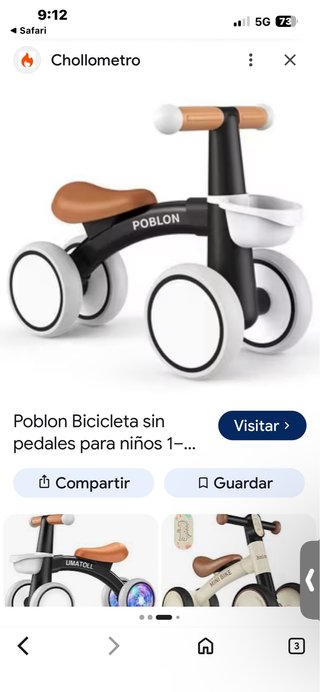 Bicicleta de equilibrio para niños