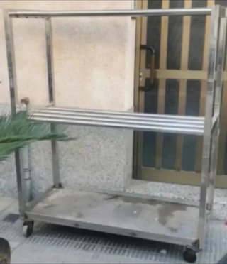 Estantería de Acero Inoxidable con Ruedas