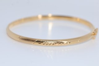 J-0944 Pulsera Rígida de Oro 18K