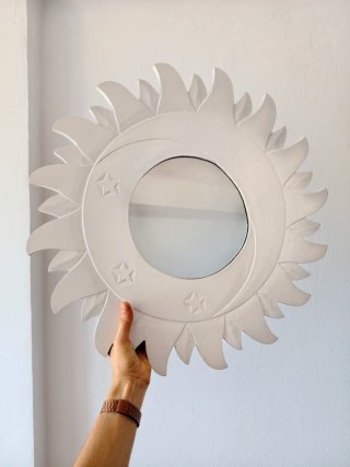 Espejo de Pared con Forma de Sol