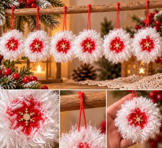PACK 6 ADORNOS NAVIDEÑOS HECHOS A MANO – 5 €