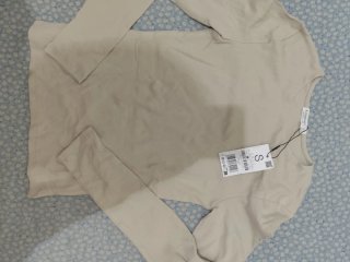 Camiseta de manga larga beige
