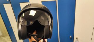 Casco Jet Retro Negro Talla L