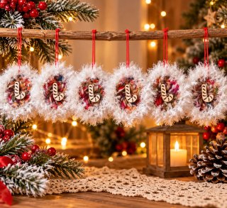 PACK 6 ADORNOS NAVIDEÑOS ARTESANALES – 5 €