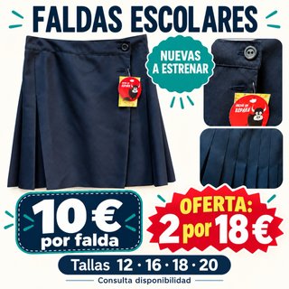 Faldas Escolares Azul Marino