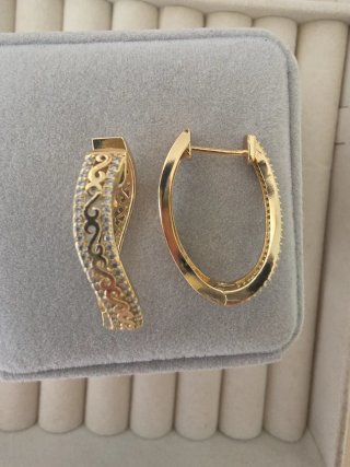 Pendientes de Aro Dorado Enchape en oro