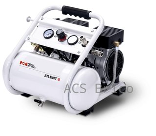 Compresor de Aire Silencioso 8 Litros 9 Bar 230V - Silent 8 - METALWORKS