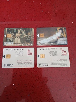 Set de 4 Tarjetas Telefónicas Museo del Prado