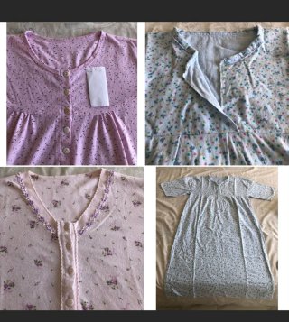 Camisón de Algodón Estampado Talla 2XL