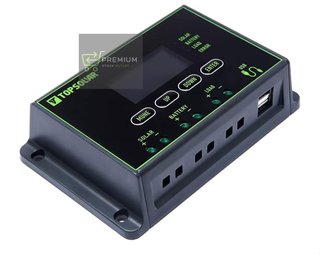 Topsolar Controlador de carga solar de 10 A