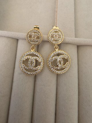 Pendientes Chanel Dorados Acero inoxidable