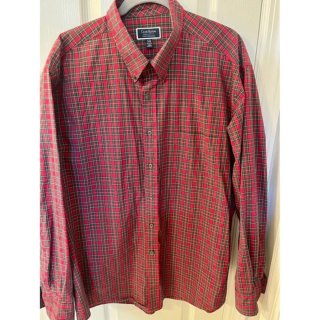 Camisa cuadros rojos Club Room hombre corte regula