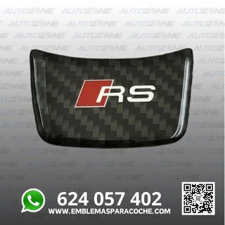 Emblema RS negro carbono para volante de Audi