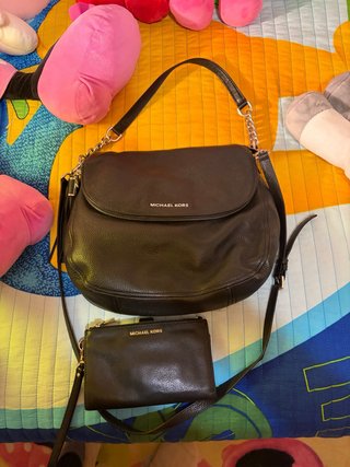 Bolso y Billetera Michael Kors Negro de piel