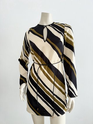 Vestido de rayas Mango XS