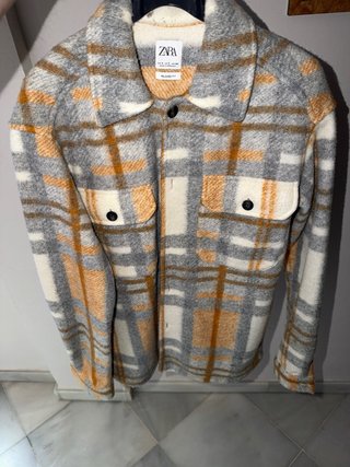 Sobrecamisa de cuadros Zara Talla S