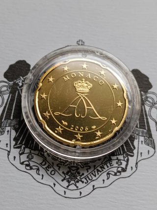 Moneda 20 céntimos Mónaco 2006