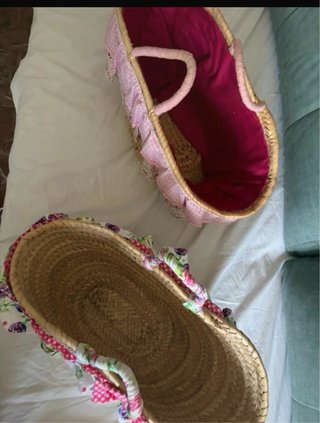 Set de 2 Cestos de Mimbre para Niña