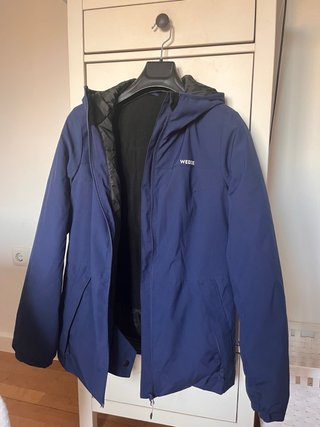 Chaqueta de esquí Wedze azul mujer.