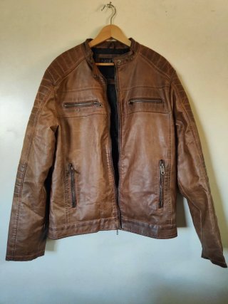 Chaqueta de Cuero Inside Marrón