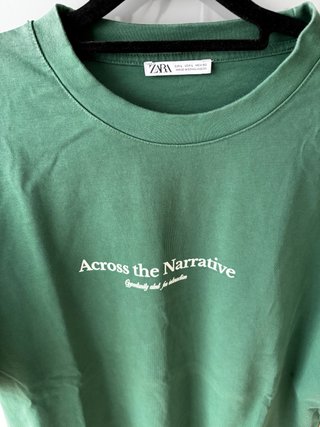 Camiseta Zara Verde Talla L