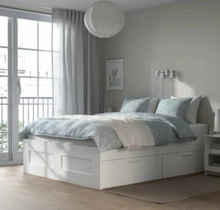 Estructura de cama Brimnes Ikea y colchón
